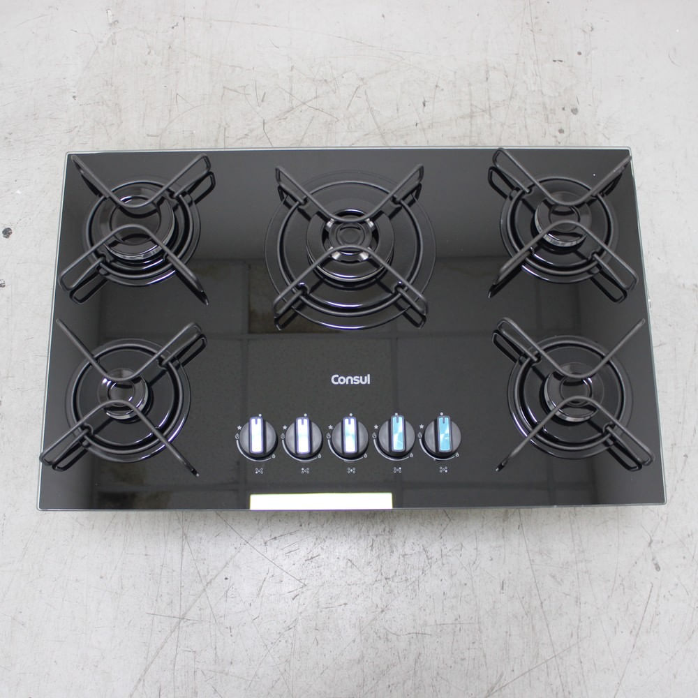 Cooktop 5 Bocas A Gás Consul Com Queimadores Especiais E Mesa De Vidro - Cds75aeus1_Wexcele_Cg6741508 Bivolt