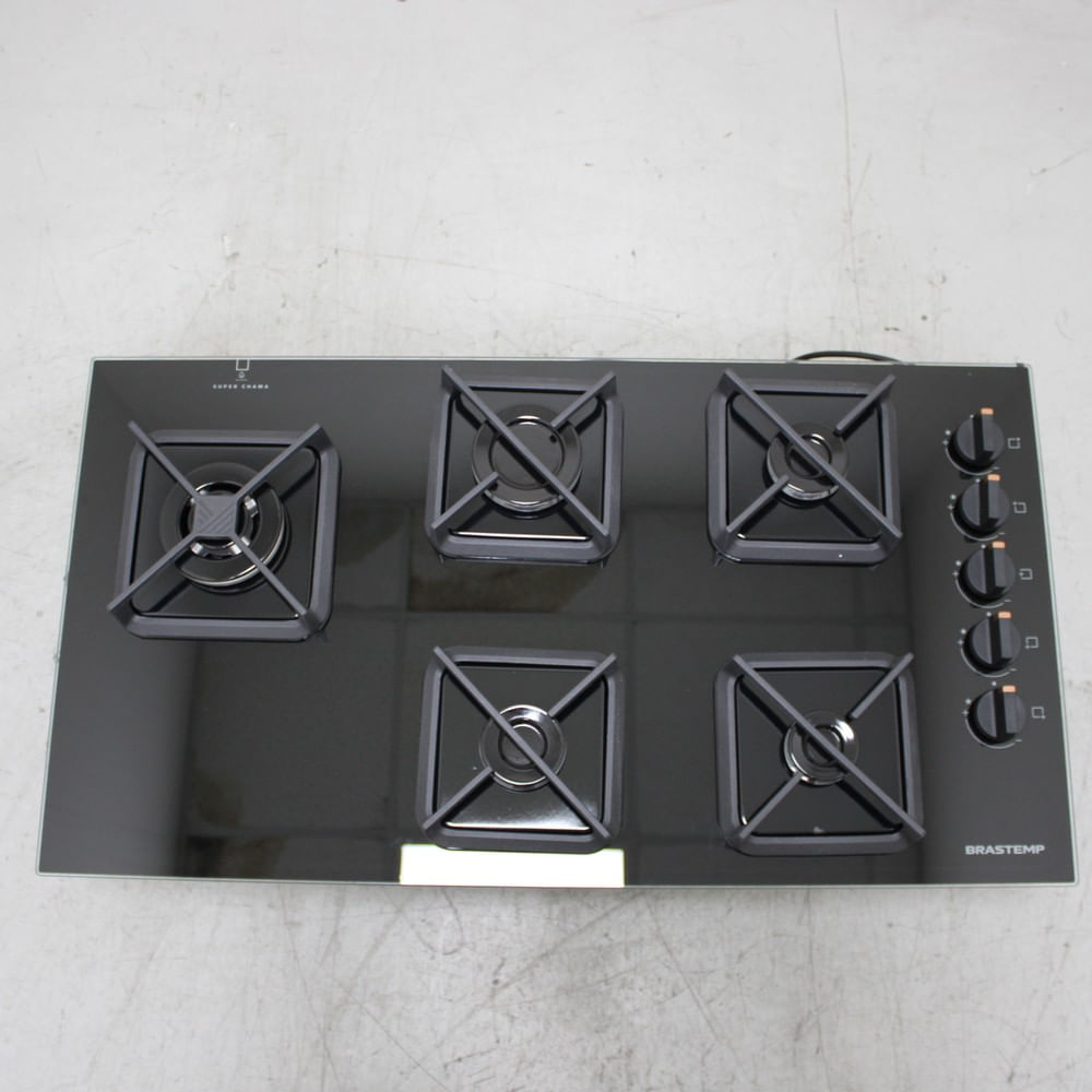 Cooktop Brastemp 5 Bocas a Gás, Grades de Ferro Fundido e Super Chama Lateral - BDS85AEUS2_WOTIMO_CG6856855
