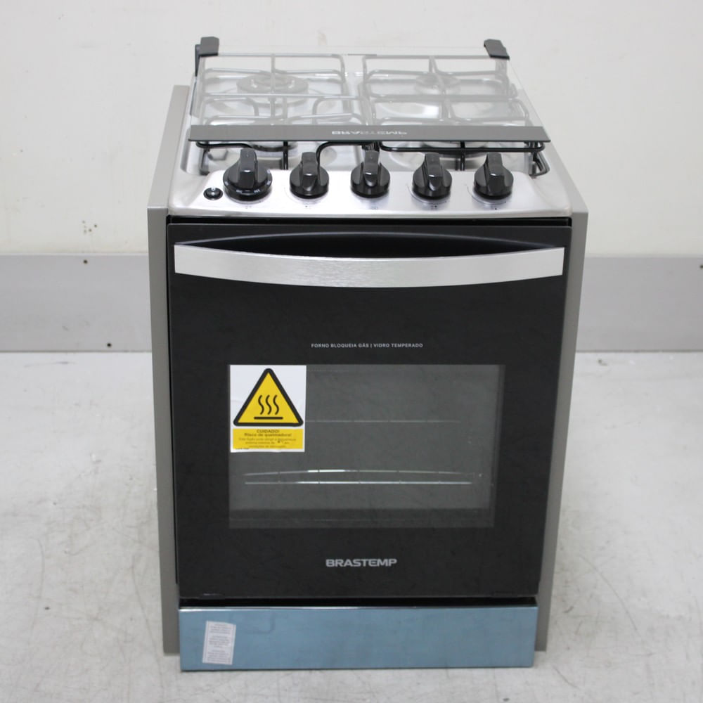 Fogão Brastemp 4 Bocas De Embutir Inox Com Dupla Chama E Grades Individuais - Byo4ebrus1_Wexcele_Ch6776320 Bivolt