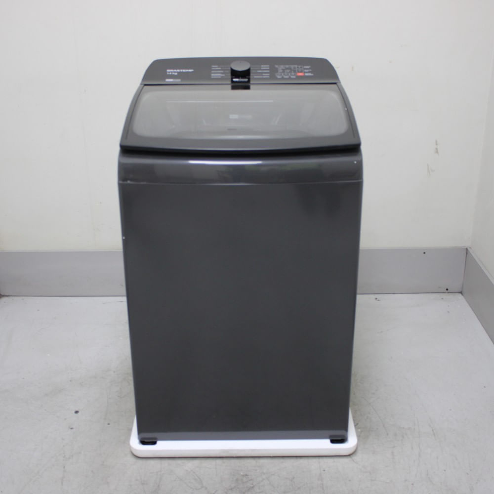 Máquina De Lavar Cinza Platinum Brastemp 14Kg Com Smart Sensor E Função Reduzir Tempo - Bwj14a9as1_Wexcele_Ch6557997 110V
