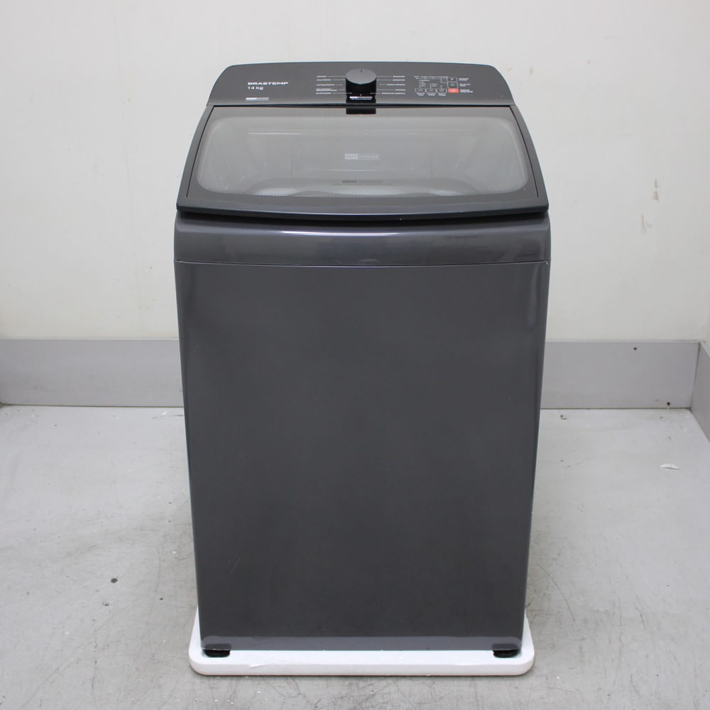 Máquina De Lavar Cinza Platinum Brastemp 14Kg Com Smart Sensor E Função Reduzir Tempo - Bwj14a9as2_Wotimo_Ch6560634 110V