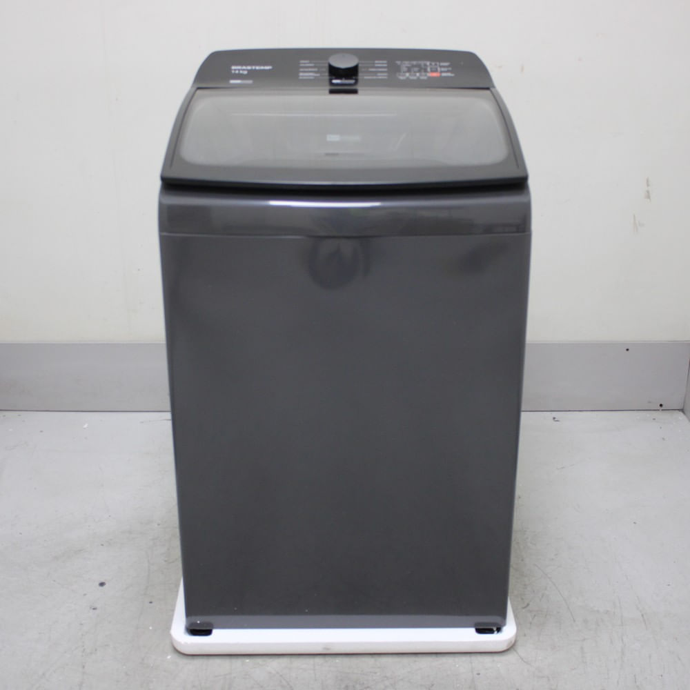 Máquina De Lavar Cinza Platinum Brastemp 14Kg Com Smart Sensor E Função Reduzir Tempo - Bwj14a9bs2_Wotimo_Ch6558001 220V