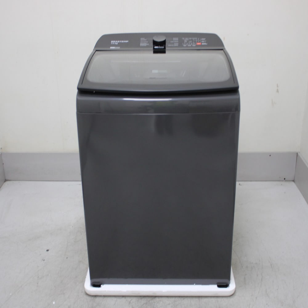 Máquina De Lavar Cinza Platinum Brastemp 14Kg Com Smart Sensor E Função Reduzir Tempo - Bwj14a9as2_Wotimo_Ch6557990 110V