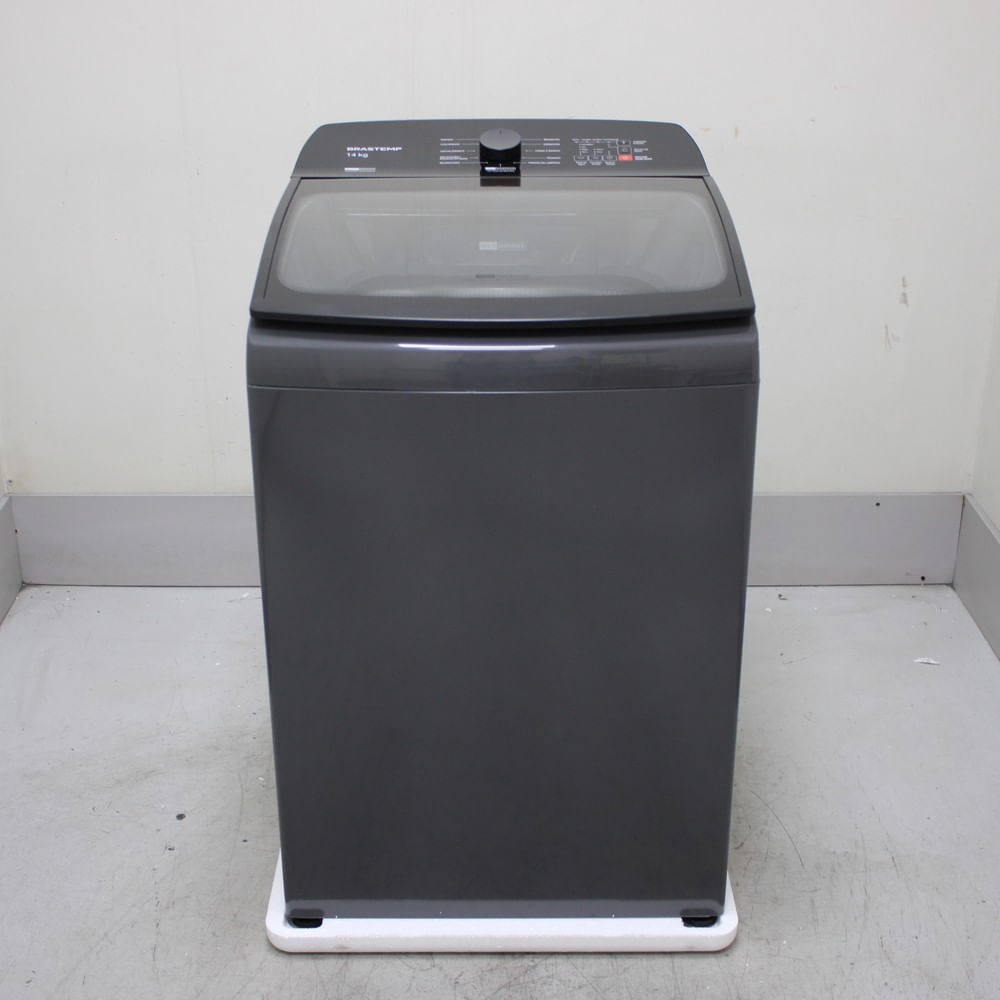 Máquina De Lavar Cinza Platinum Brastemp 14Kg Com Smart Sensor E Função Reduzir Tempo - Bwj14a9as3_Wbom_Ch6558002 110V