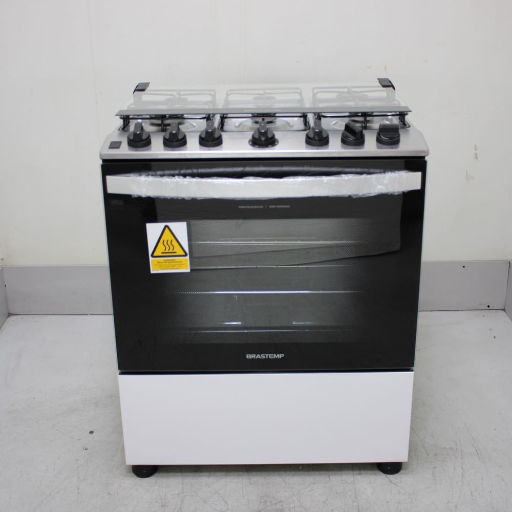 Fogão Brastemp 6 Bocas Branco Com Botões Removíveis E Exclusivo Aro Protetor - Bfs6ncbus2_Wotimo_Ch6782153 Bivolt
