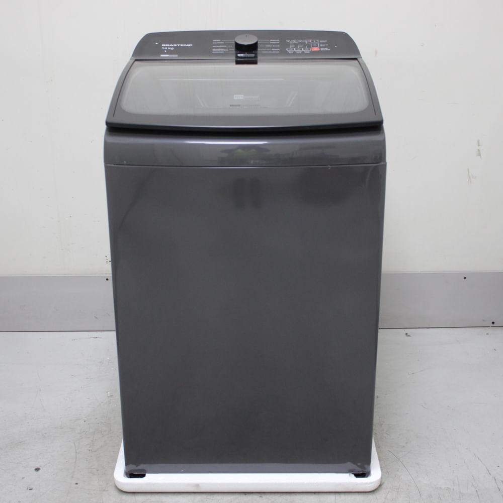 Máquina De Lavar Cinza Platinum Brastemp 14Kg Com Smart Sensor E Função Reduzir Tempo - Bwj14a9bs2_Wotimo_Ch6611991 220V