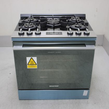 Fogão Brastemp 5 Bocas de Embutir Cor Inox com Mesa de Vidro e Touch Timer com Autodesligamento - BYS5VCRNS1_WEXCELE_CH6776760 110V