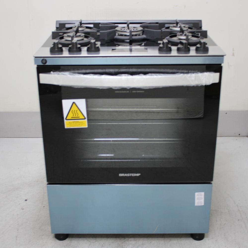 Fogão Brastemp 5 Bocas Cor Inox Com Mesa De Vidro, Turbo Chama E Timer - Bfs5xarus1_Wexcele_Ch6788231 Bivolt