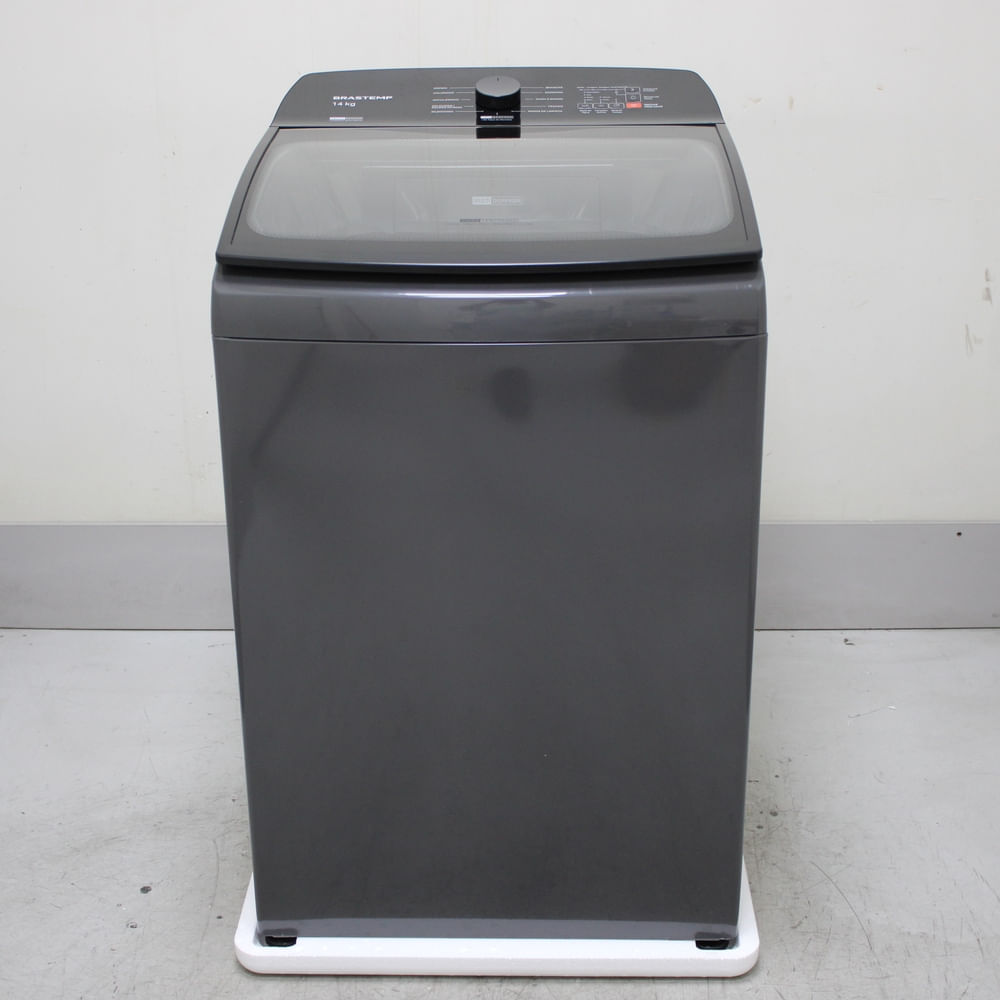 Máquina De Lavar Cinza Platinum Brastemp 14Kg Com Smart Sensor E Função Reduzir Tempo - Bwj14a9as1_Wexcele_Ch6614883 110V
