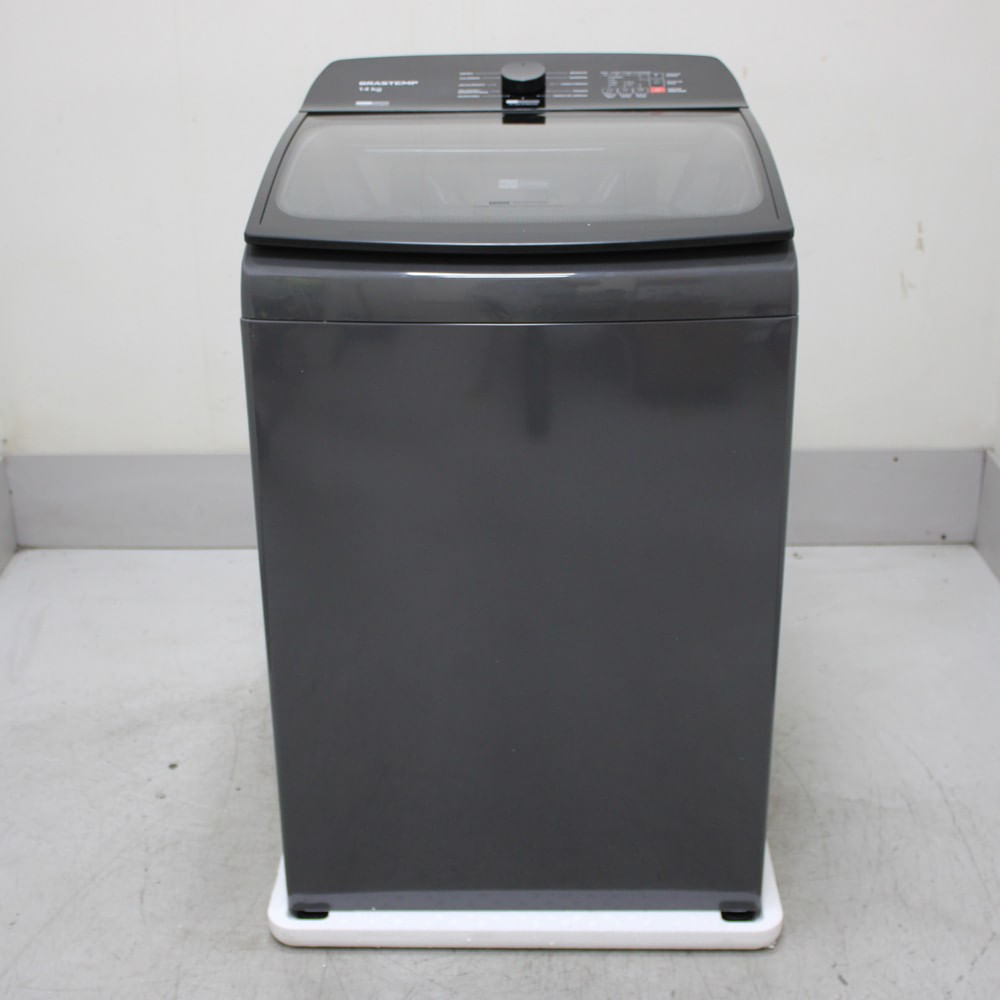 Máquina De Lavar Cinza Platinum Brastemp 14Kg Com Smart Sensor E Função Reduzir Tempo - Bwj14a9bs3_Wbom_Ch6600752 220V