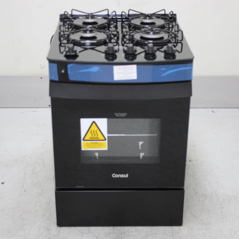 Fogão 4 Bocas Preto Consul Com Mesa De Vidro - Cfo4vceus2_Wotimo_Ch6045867 Bivolt