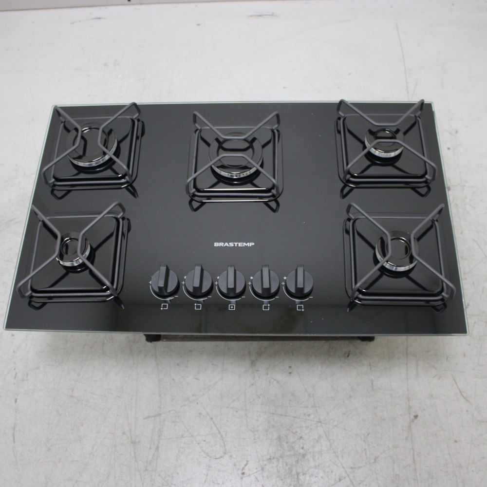 Cooktop 5 Bocas A Gás Brastemp Com Grades De Ferro Aramado E Chama Simmer - Bdd75beus2_Wotimo_Ch6776764 Bivolt