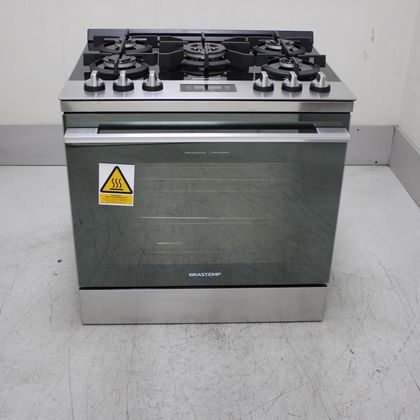 Fogão Brastemp 5 Bocas de Embutir Cor Inox com Mesa de Vidro e Touch Timer com Autodesligamento - BYS5VCRNS1_WEXCELE_CH6793190 110V