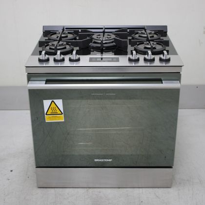 Fogão Brastemp 5 Bocas de Embutir Cor Inox com Mesa de Vidro e Touch Timer com Autodesligamento - BYS5VCRNS2_WOTIMO_CH6781518 110V
