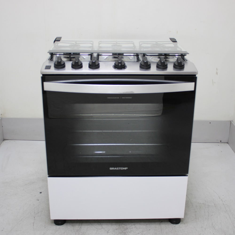 Fogão Brastemp 6 Bocas Branco Com Botões Removíveis E Exclusivo Aro Protetor - Bfs6ncbus2_Wotimo_Ch6782152 Bivolt