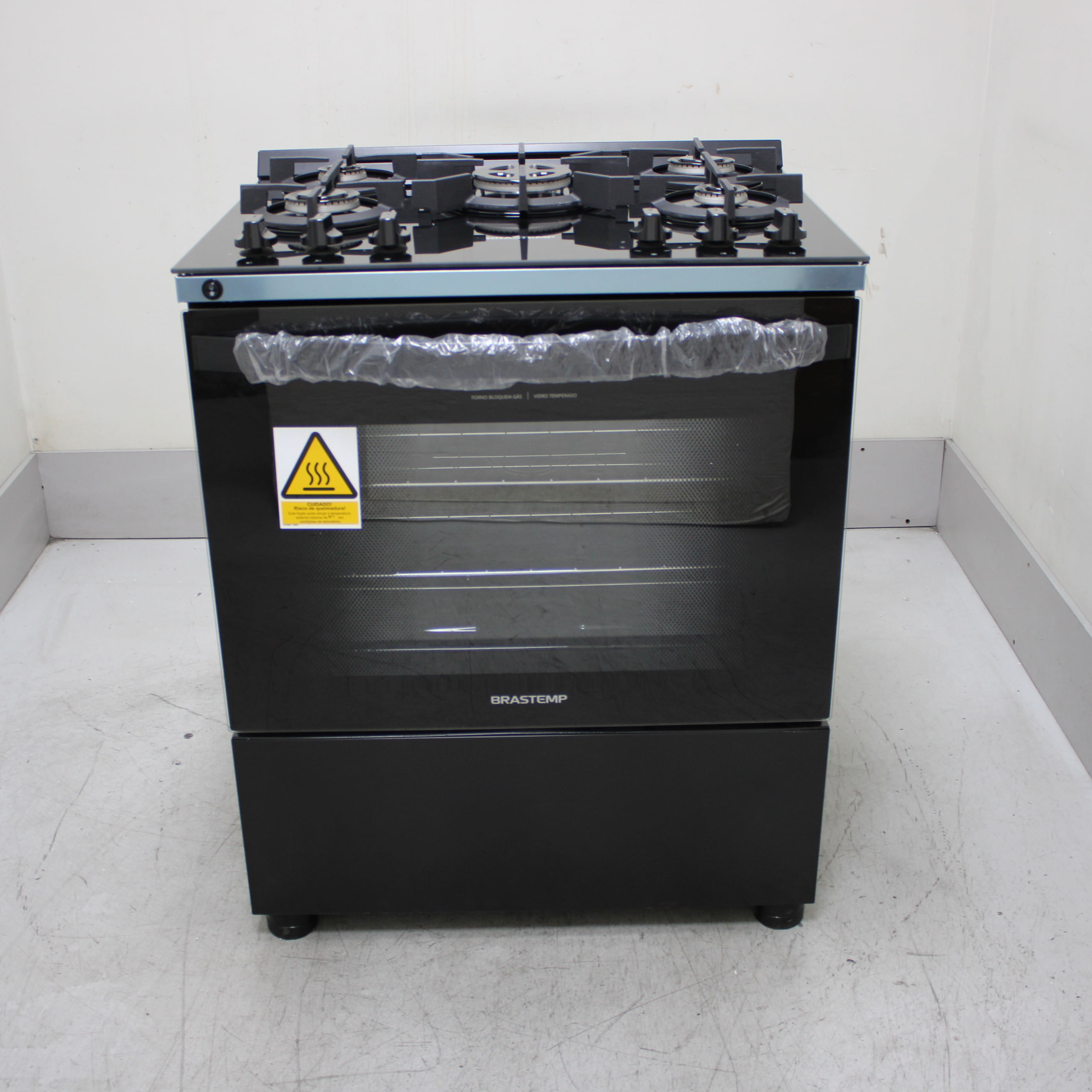 Fogão Brastemp 5 Bocas Preto Com Mesa De Vidro E Turbo Chama - Bfs5vceus1_Wexcele_Ch6803866 Bivolt