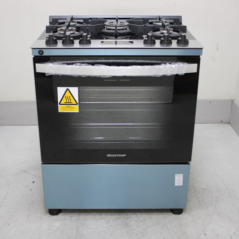 Fogão Brastemp 5 Bocas Cor Inox Com Mesa De Vidro, Turbo Chama E Timer - Bfs5xarus1_Wexcele_Ch6803864 Bivolt