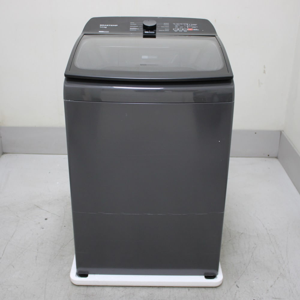 Máquina De Lavar Cinza Platinum Brastemp 14Kg Com Smart Sensor E Função Reduzir Tempo - Bwj14a9as2_Wotimo_Ch6654657 110V