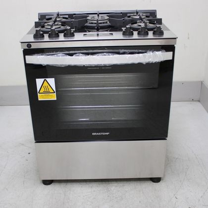 Fogão Brastemp 5 Bocas Cor Inox Com Mesa de Vidro, Turbo Chama e Timer - BFS5XARUS2_WOTIMO_CH6803380 BIVOLT