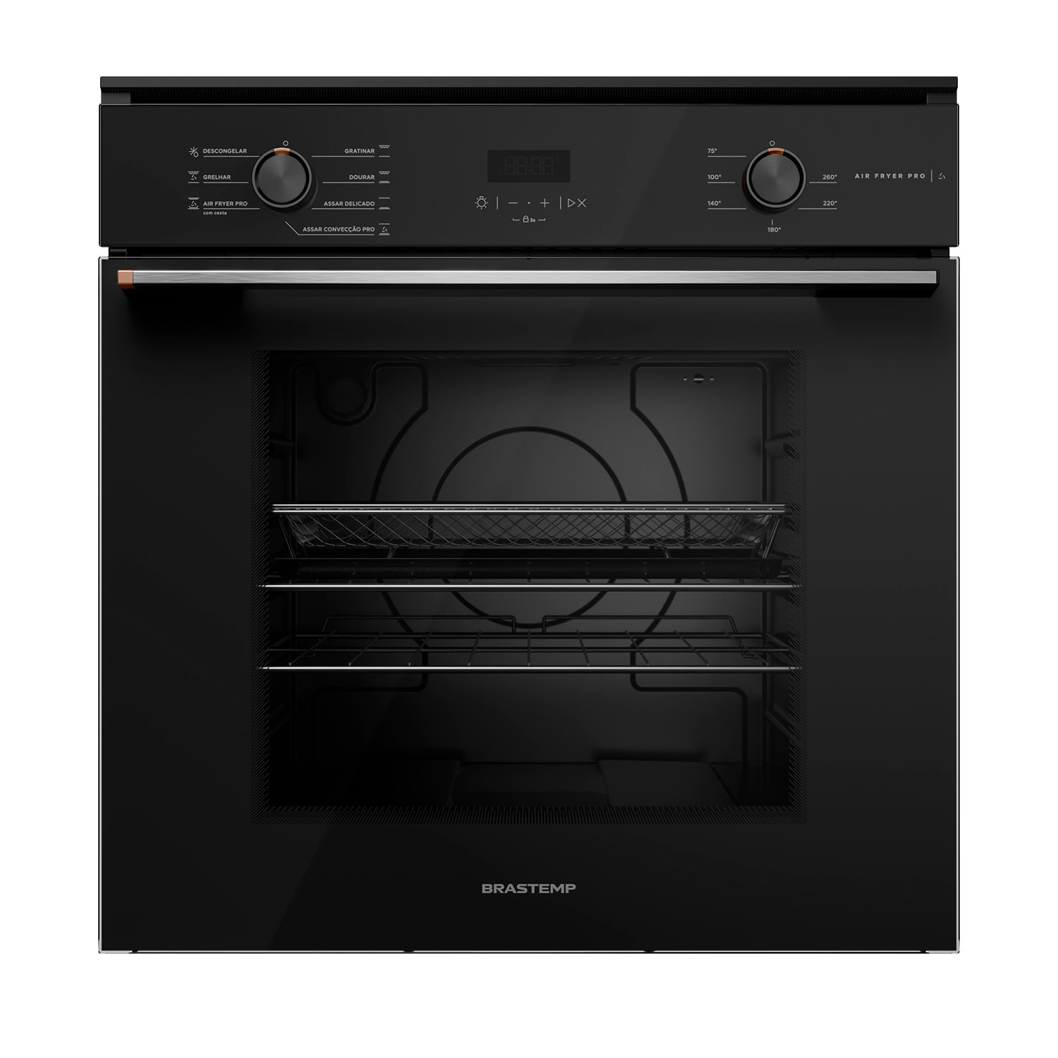 Forno de Embutir Elétrico 84 Litros com Air Fryer Pro Preto Brastemp - BOX84AE - 220V