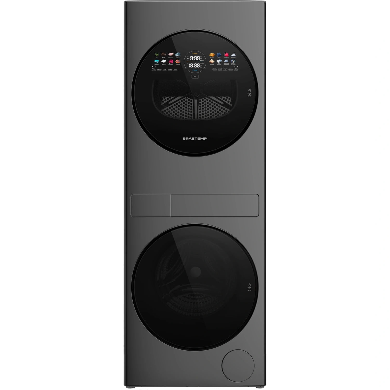 Lava e Seca B= Tower 14Kg/12Kg com Lavagem e Secagem Inteligente B= Smart Titanium Brastemp - BNT14AS - 220V