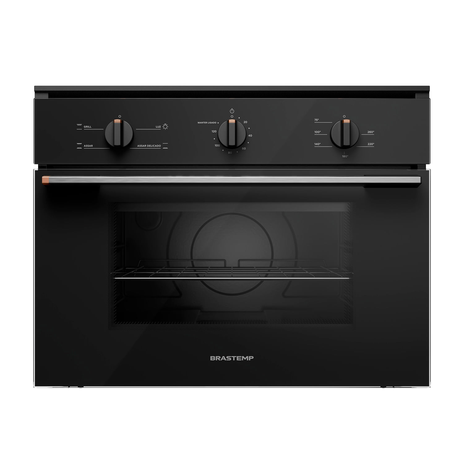 Forno de Embutir Elétrico 47 Litros com 3 Modos de Preparo Preto Brastemp - BOB47AE - 220V