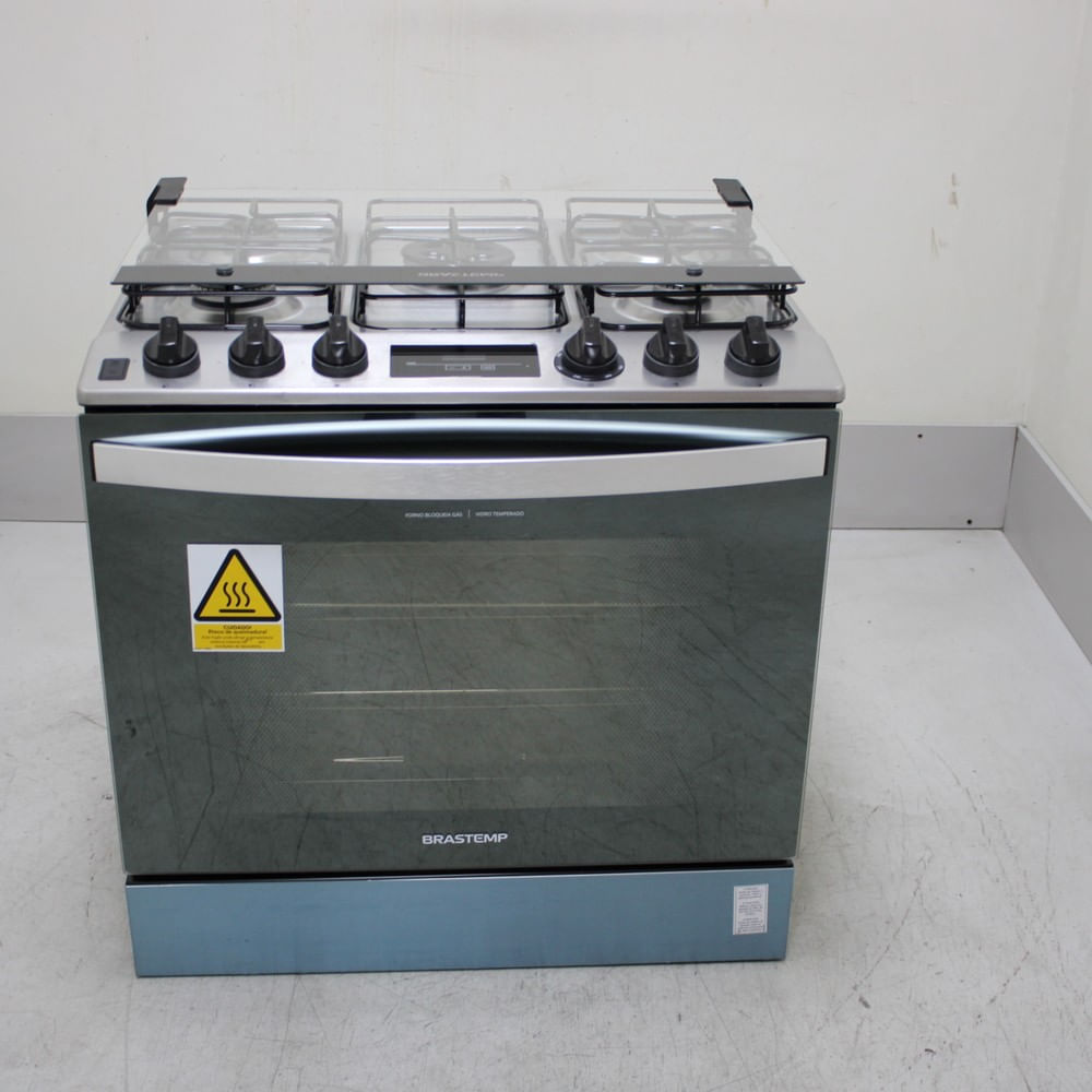 Fogão Brastemp 5 Bocas De Embutir Cor Inox Com Turbo Chama E Touch Timer - Bys5pcrus3_Wbom_Ch6808439 Bivolt