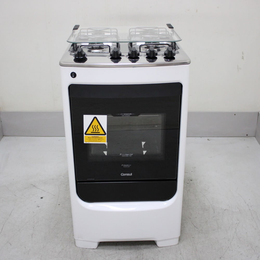 Fogão Consul 4 Bocas Branco Com Acendimento Automático - Cfo4nabus1_Wexcele_Ci6179971 Bivolt