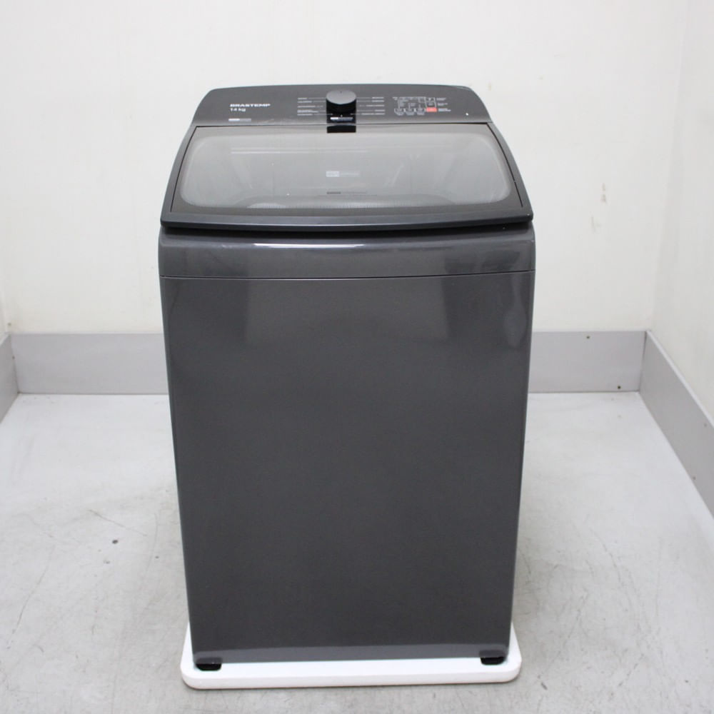 Máquina De Lavar Cinza Platinum Brastemp 14Kg Com Smart Sensor E Função Reduzir Tempo - Bwj14a9as3_Wbom_Ci6748208 110V