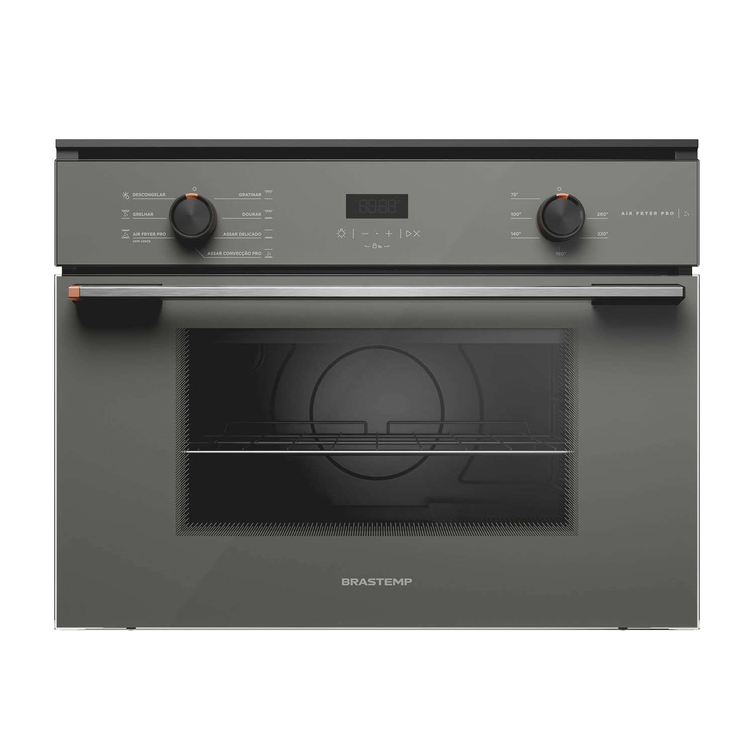 Forno De Embutir Elétrico 47 Litros Com Air Fryer Pro Cinza Brastemp - Box47ar 220V