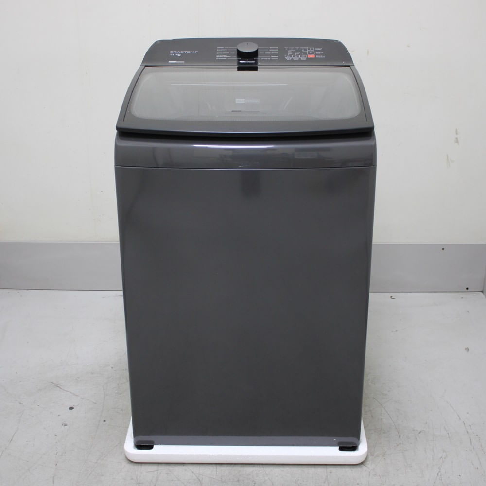 Máquina De Lavar Cinza Platinum Brastemp 14Kg Com Smart Sensor E Função Reduzir Tempo - Bwj14a9bs2_Wotimo_Ci6734209 220V