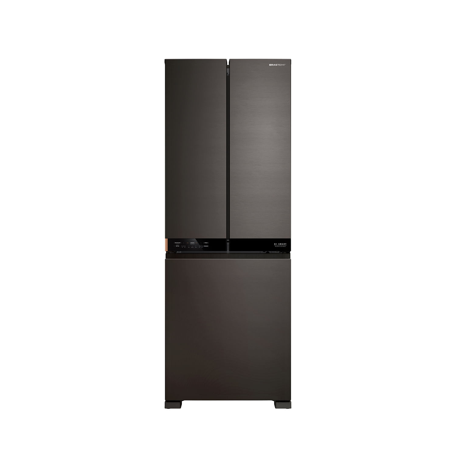 Geladeira Inteligente B= Smart Frost Free 3 Portas French Door 486 Litros Black Inox Brastemp - Bro78ae Bivolt