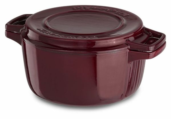 Caçarola ferro fundido Profissional - 3,8L Royal Red KitchenAid KitchenAid