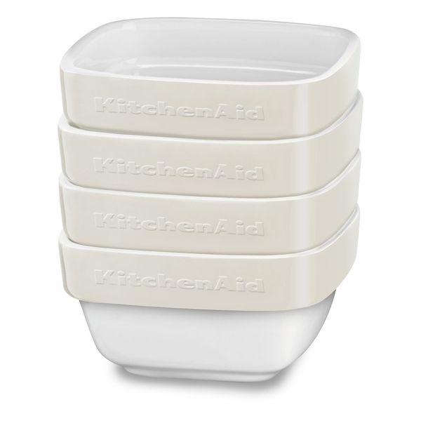 Conjunto de Cerâmica Ramekin 4 Peças Almond Cream KitchenAid KitchenAid