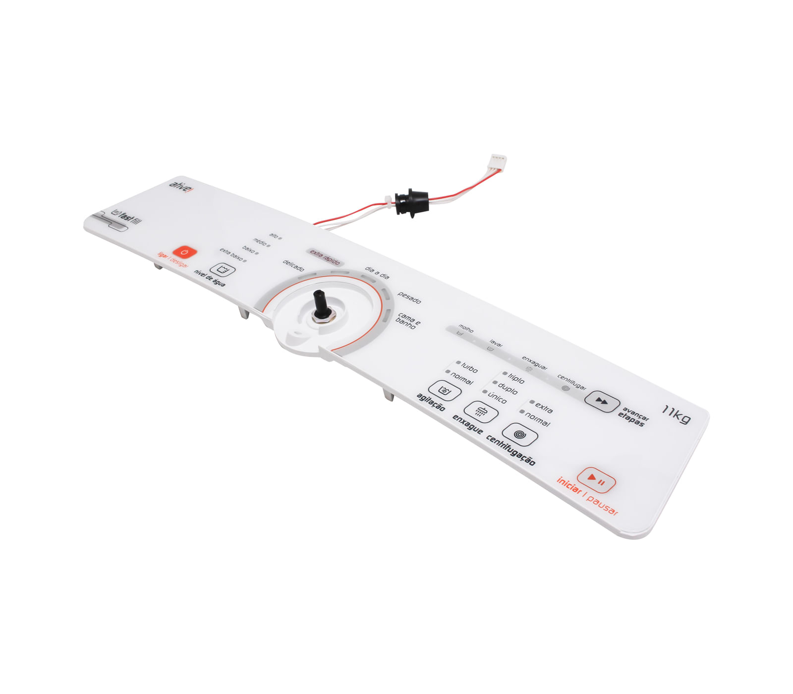 Conjunto Console Plástico e Placa de Interface Bivolt para Máquina de Lavar 11KG Brastemp - W10463578