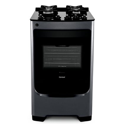 Fogão Consul 4 bocas titanium com mesa de vidro e timer touch - Outlet - CFO4VAT_OUT - BIVOLT Menor preço em Fogão Consul 4 bocas titanium com mesa de vidro e timer touch - Outlet - CFO4VAT_OUT - BIVOLT