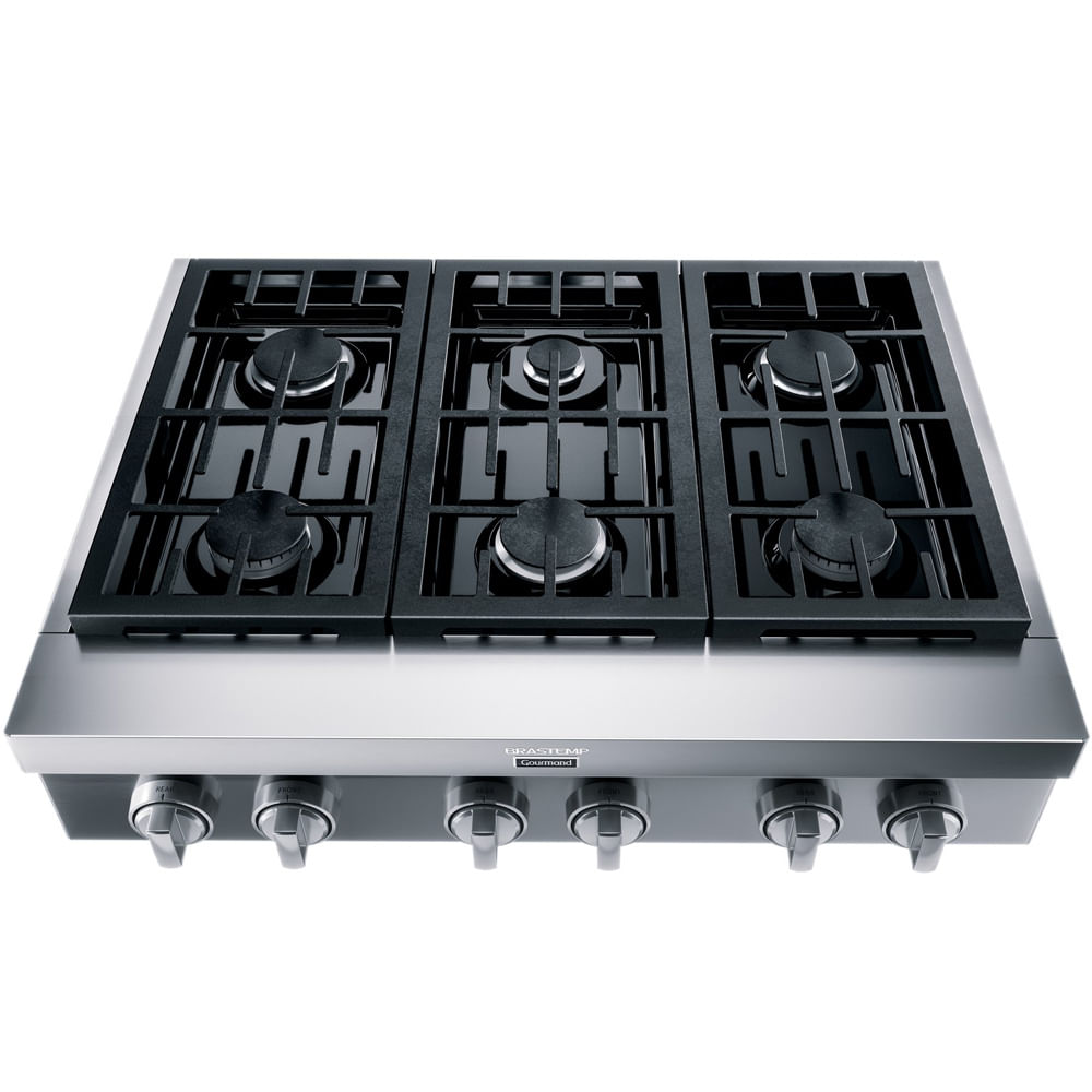 Rangetop de Embutir Semiprofissional Brastemp Gourmand 6 Bocas Inox com Chamas de Alta Potência e Simmer Outlet - BDR90AR_OUT