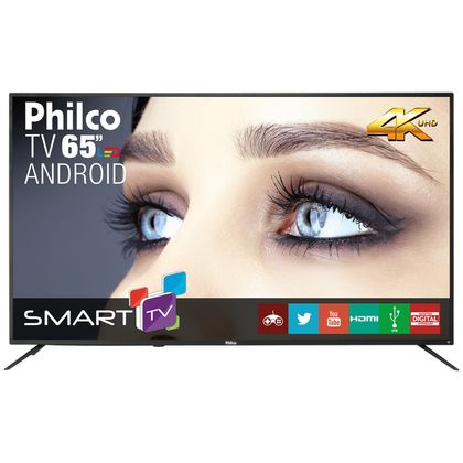 Tv 65" Led Philco 4k - Ultra Hd Smart - Ptv65a11dsgwa