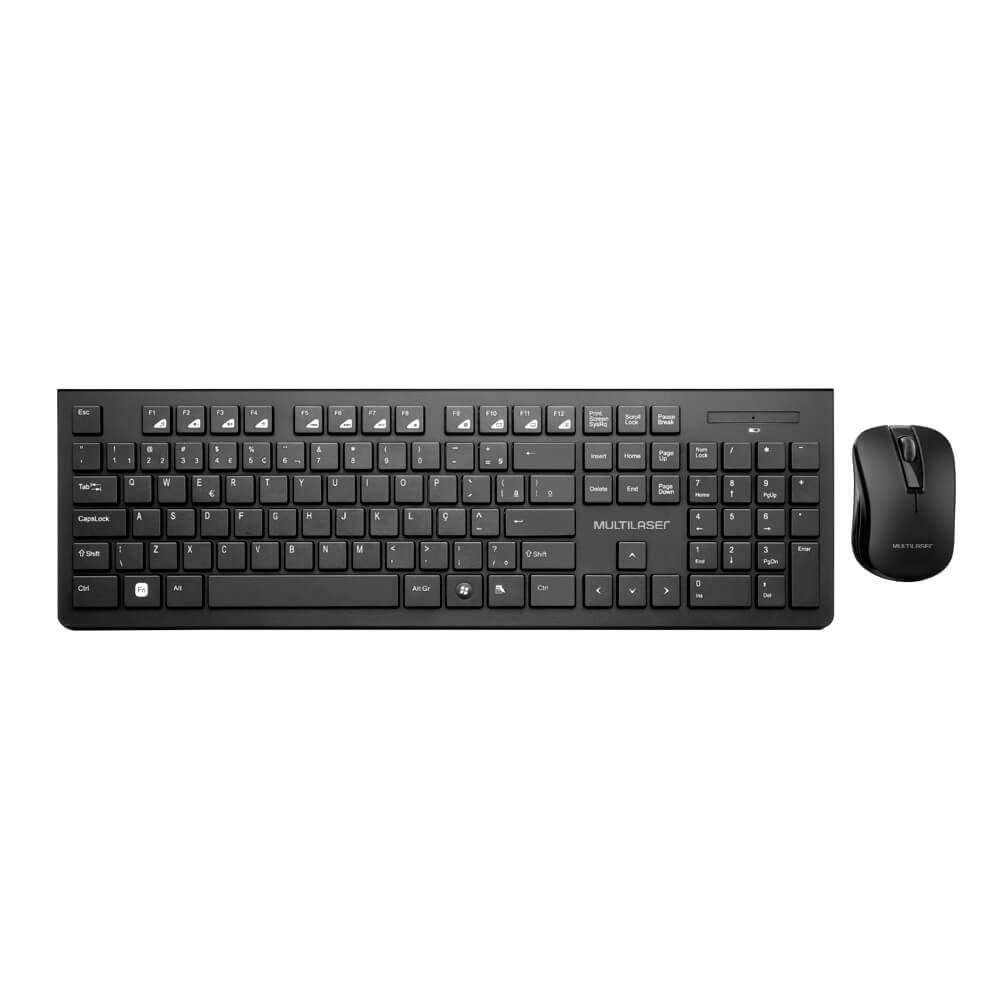 Combo Teclado E Mouse Sem Fio De Entrada Multimídia Usb Preto - Tc212 Preto