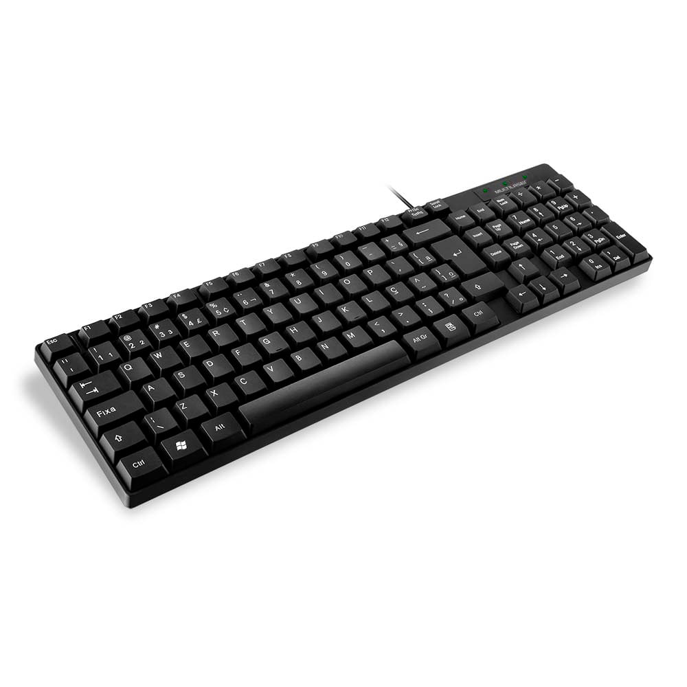 Teclado Multilaser Slim Preto Laser Usb - Tc193 Preto