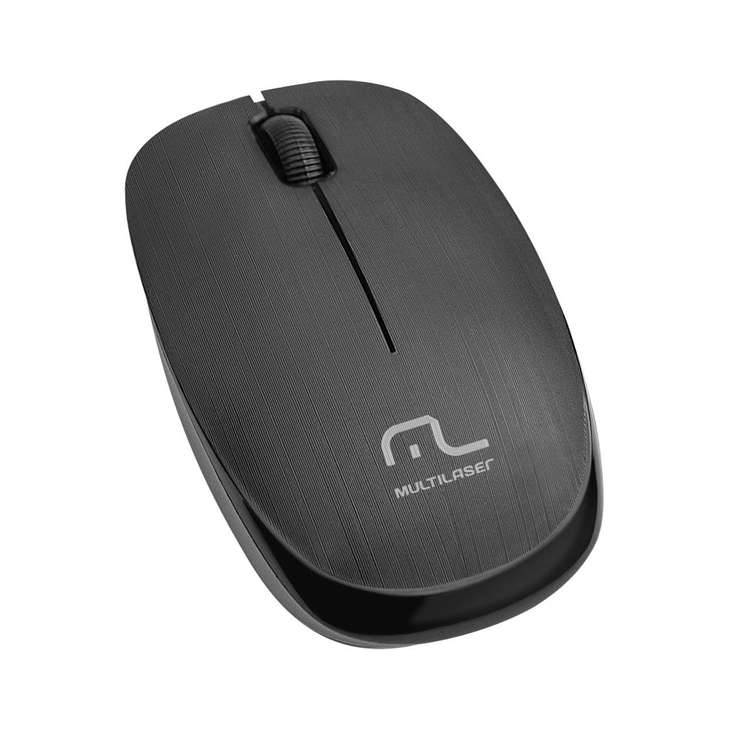 Mouse Sem Fio 2.4 Ghz 1200 Dpi Preto Usb Multilaser - Mo251 Preto