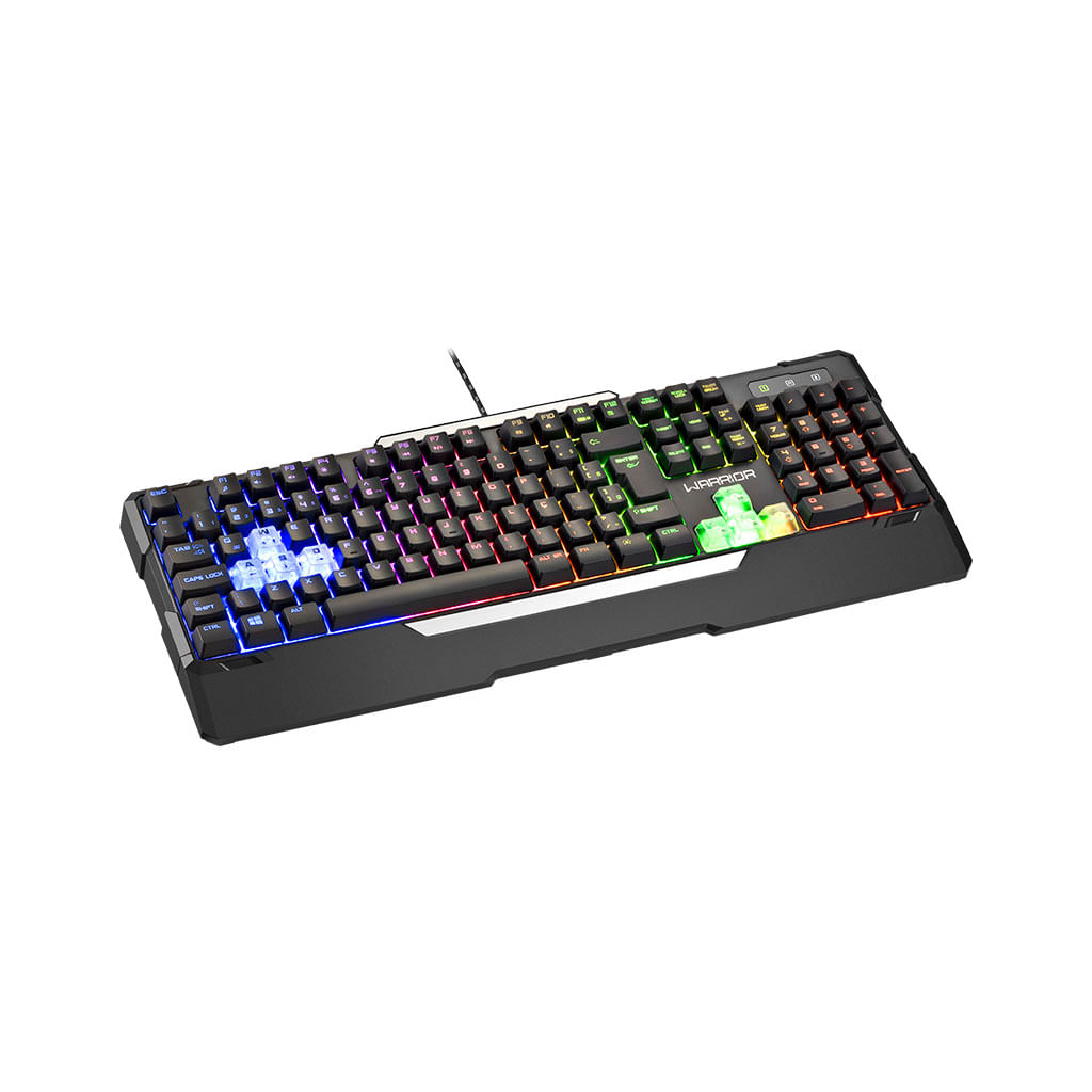 Teclado Gamer Semi Mecânico Preto Usb Warrior - Tc208