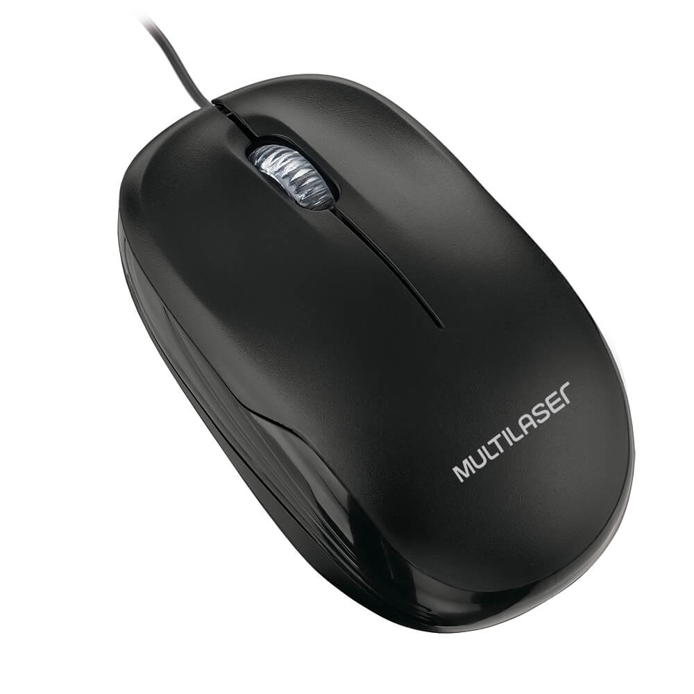 Mouse Box Optico Com Fio Preto Usb Multilaser - Mo255 Preto