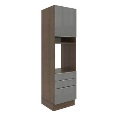 Torre Quente Madesa Lux 60 Cm 1 Porta 3 Gavetas Rustic Marrom