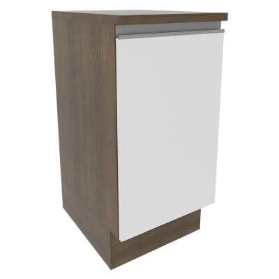 Balcão Madesa Glamy 40 Cm 1 Porta Rustic/Branco