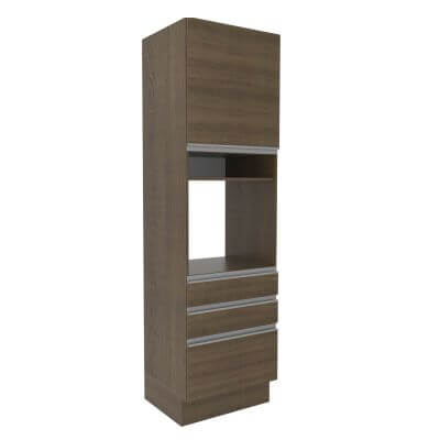 Torre Quente Madesa Glamy 60 Cm 1 Porta 3 Gavetas - Rustic Rustic Marrom