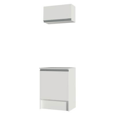 Kit Madesa Topazio 60cm Com Armário E Balcão Branco Branco