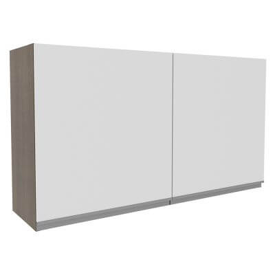 Armário Aéreo Madesa Glamy 120 Cm 2 Portas Rustic/Branco Marrom