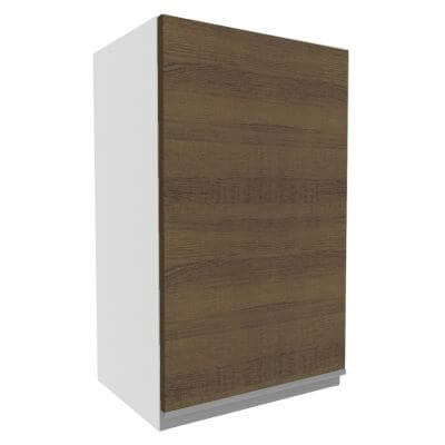 Armário Aéreo Madesa Acordes Glamy 100% Mdf 40 Cm 1 Porta Branco/Rustic Marrom