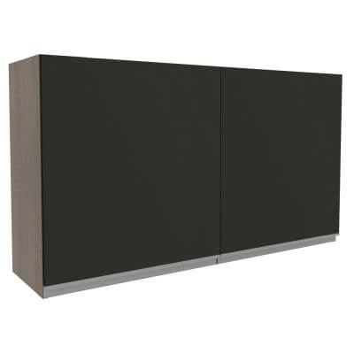 Armário Aéreo Madesa Glamy 120 Cm 2 Portas Rustic/Preto Marrom